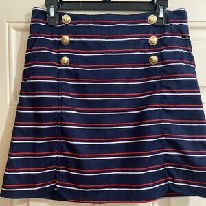 Tommy Hilfiger Navy w/Red & White Stripes Nautical Theme Skirt Size 4